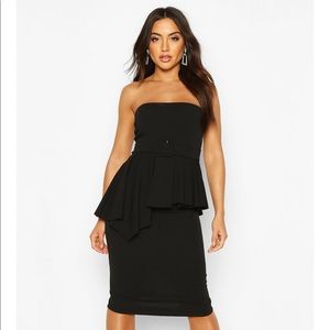 Black strapless dress